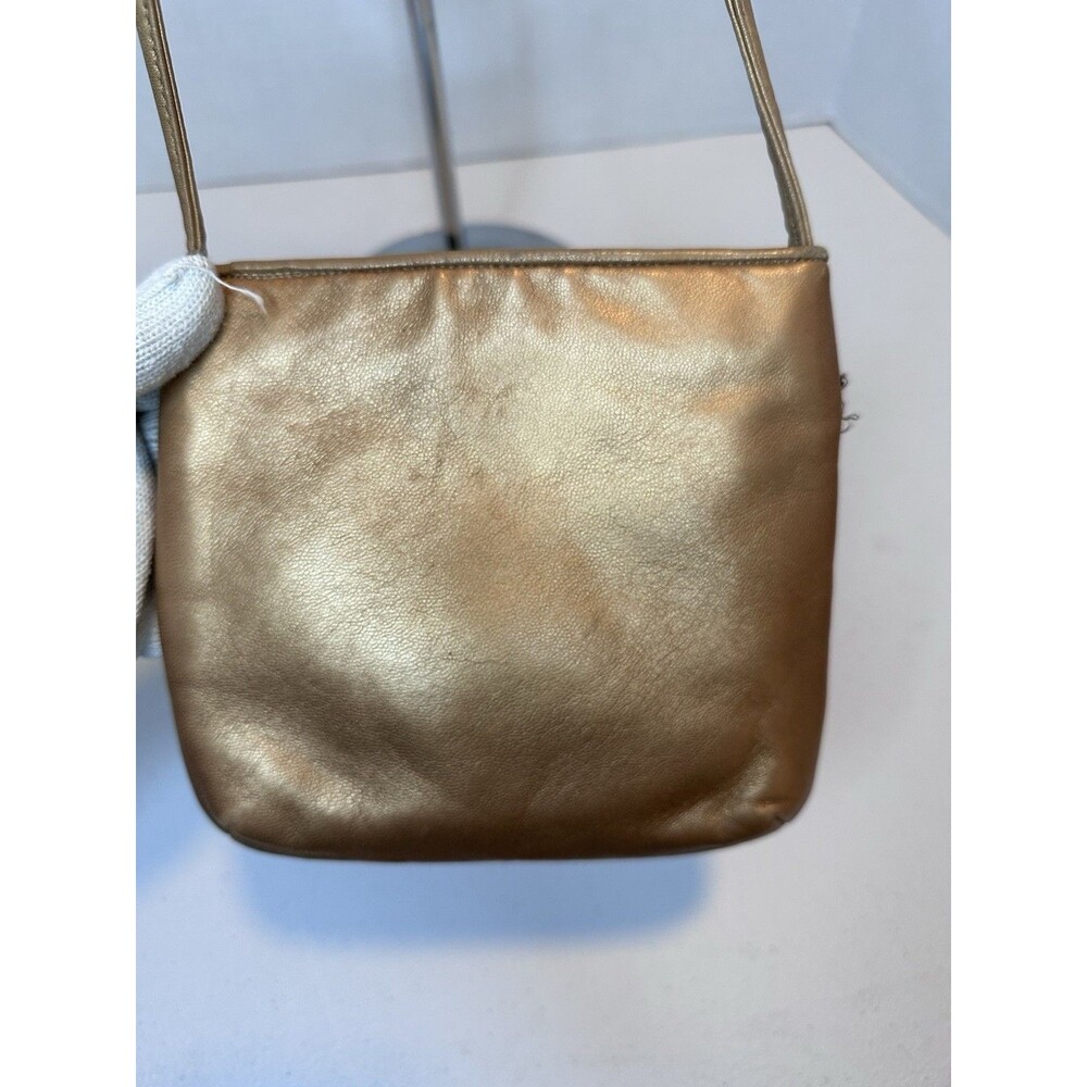 Vintage SHARIF USA Bag 90's Leather Weave Small Roomy Crossbody Purse Zip Dust - Picture 7 of 12